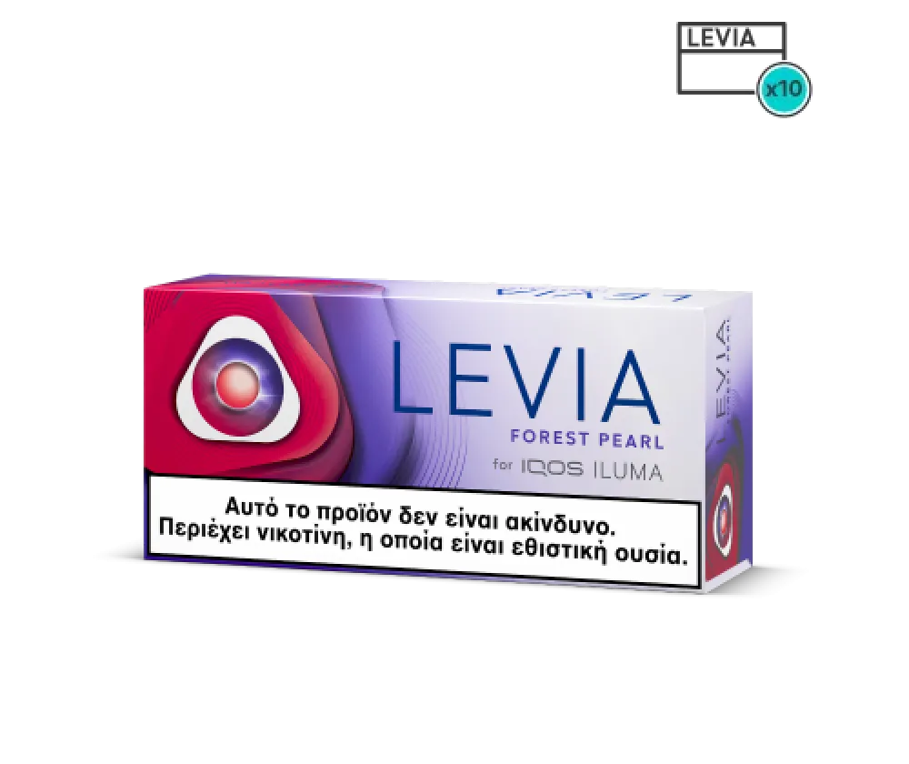 Levia forest pearl packaging for IQOS Iluma on a white background