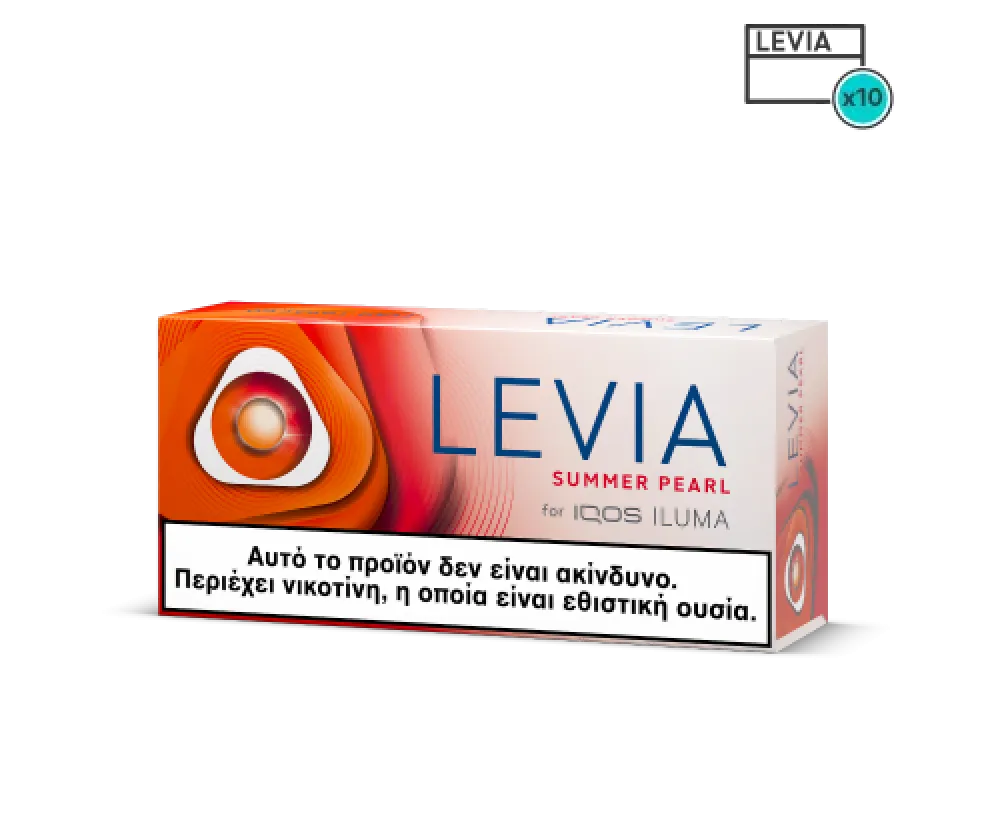 Levia Summer Pearl packaging for IQOS ILUMA on a white background