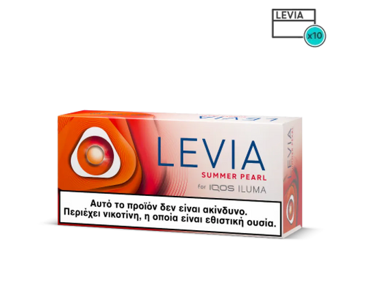 Levia Summer Pearl packaging for IQOS ILUMA on a white background